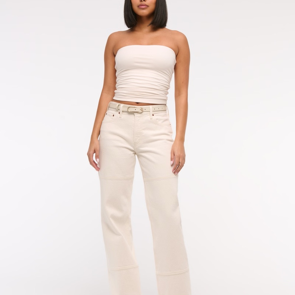 Cream AF Baggy Low Rise